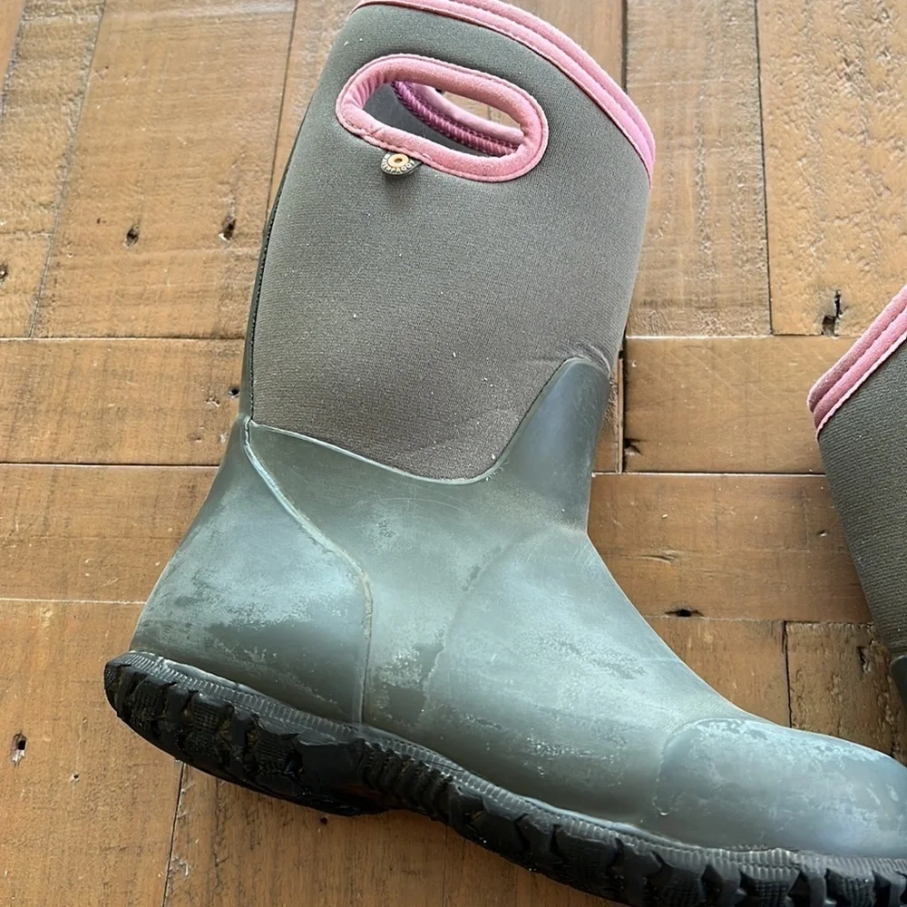 Bogs York solid green gray winter boots